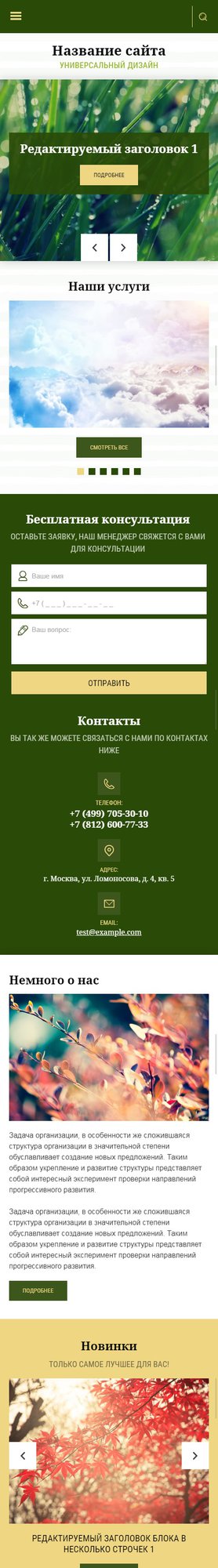 Мобильная версия дизайна № 74000