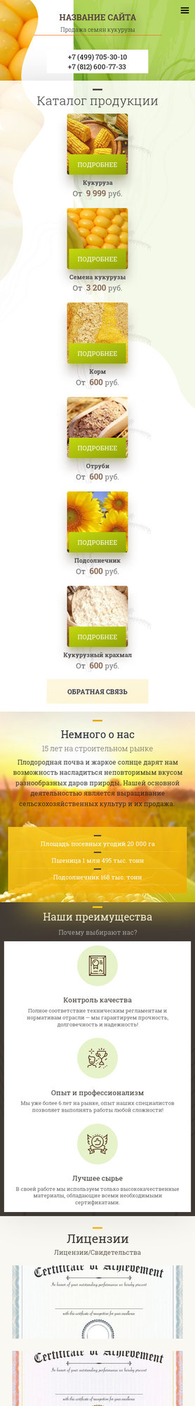 Мобильная версия дизайна № 79175