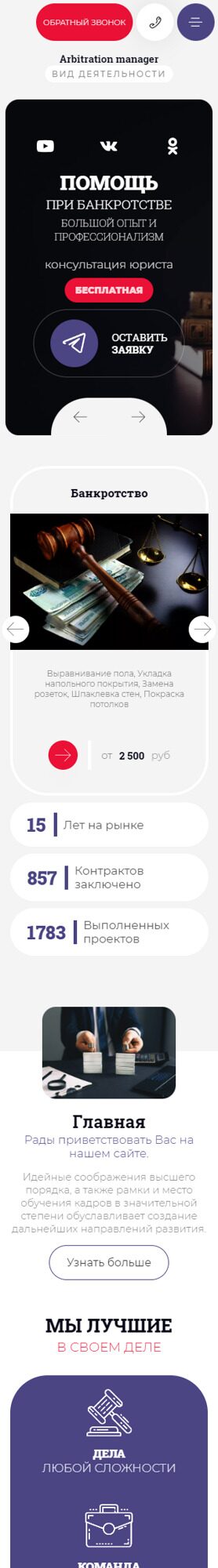 Мобильная версия дизайна № 91849