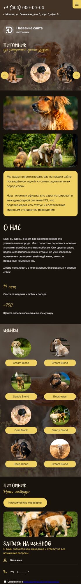 Мобильная версия дизайна № 100527