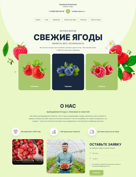 Готовый Сайт-Бизнес № 7280053 - Ягоды (Превью)