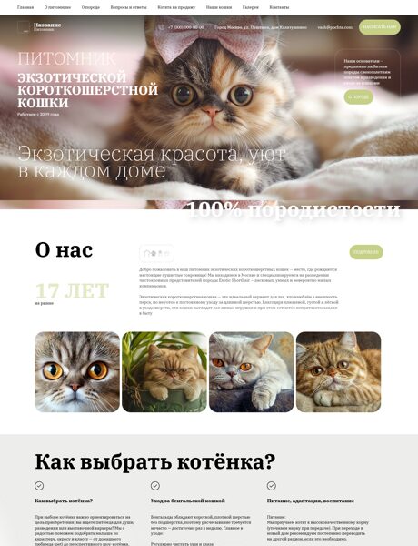 Готовый Сайт-Бизнес № 7514837 - Питомник (Превью)